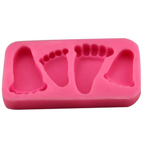 molde de silicone para confeitar bolo modelo pés de bebê no elo7