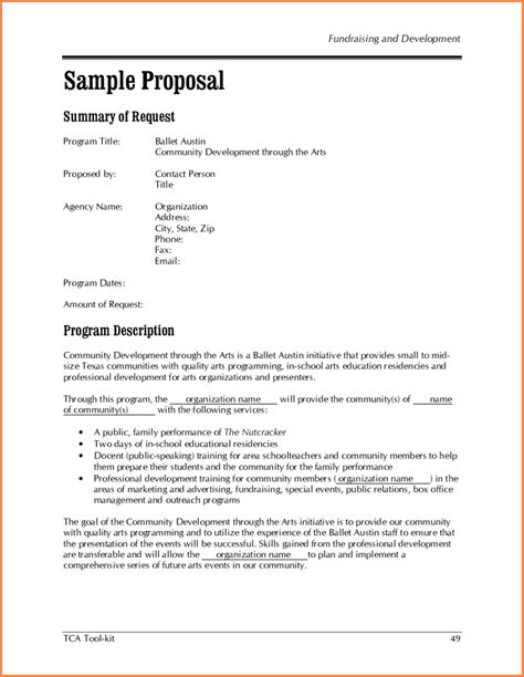 formal business proposal format project proposal business