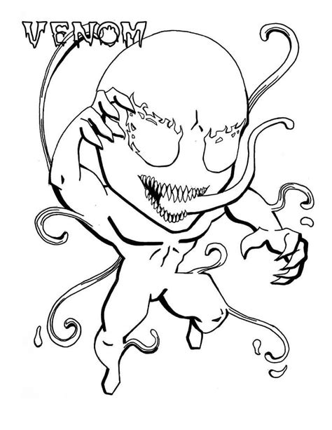 spiderman  venom coloring page  printable coloring pages  kids
