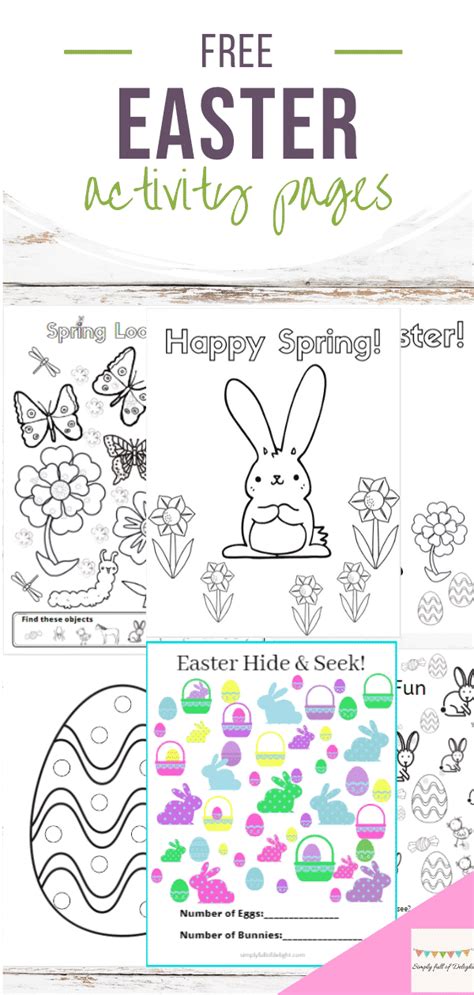 easter coloring sheets  activities simply full  delight