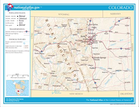 large detailed map  colorado state colorado state large detailed map