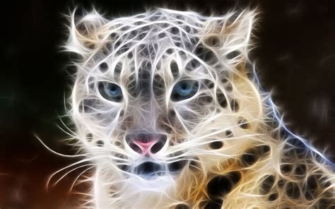 Fractal Big Cats Leopard Art Two
