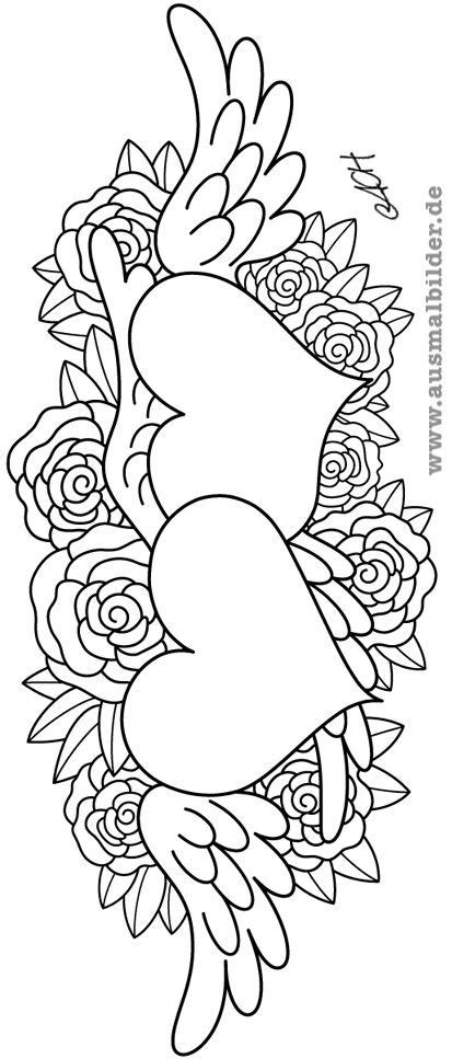 coloring page roses  heart coloring heart roses heart coloring