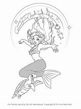 Mermaid Tail sketch template