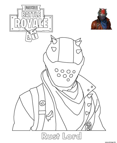 coloriage rust lord fortnite battle royale jecoloriecom