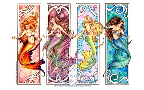 art nouveau mermaids  selina fenech