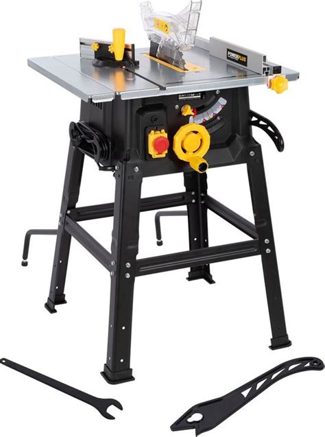 powerplus powx zaagtafel tafelzaagmachine met onderstel  mm zaagblad