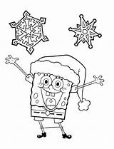Coloring Christmas Pages Spongebob Holiday Bob Sponge Sheets Holidays sketch template