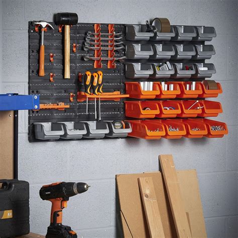 garage storage system wall mount pegboard hook accessories tool