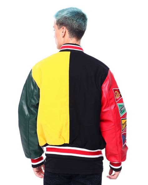buy varsity colorblock jacket mens outerwear  smoke rise find