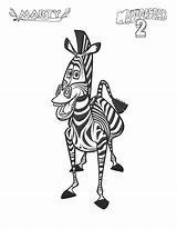 Madagascar Marty Zebra Coloring sketch template