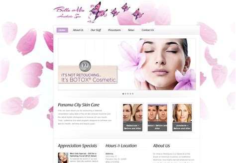 bella mia aesthetic medical spa tallahassee web design  wordpress