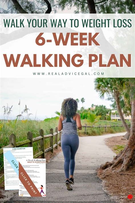 Walking Weight Loss Printable Real Advice Gal
