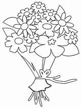 Fiori Bouquet Maternelle Mazzo Bouquets Coloriages Imprimer Stampare Disegnati Vasi sketch template