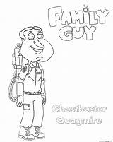 Coloring Guy Family Quagmire Ghostbusters Pages Printable sketch template