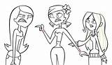 Zoey Coloring Pages Drama Total Dakota Tdroti Lineart Gwen Deviantart Colouring Vs Group Tdi Comments Coloringhome sketch template
