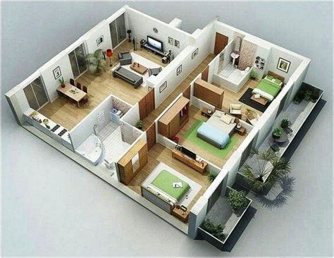 gambar denah rumah minimalis  kamar tidur   house plans home