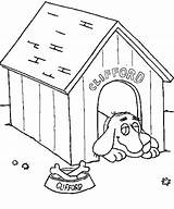 Coloring Dog House Clifford Red Big His Pages Colouring Lazing Coloringsun Coloringhome sketch template