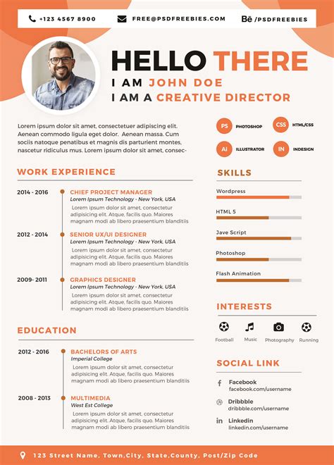 designer resume template  attractive design resume design