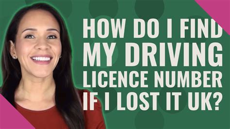 find  driving licence number   lost  uk youtube