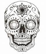 Skull Coloring Sugar Pages Skulls Candy Printable Mandala Adults Tattoo Adult Filminspector Behance Drawings Drawing Mexican Stencil Tattoos Sketch Color sketch template