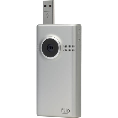 flip video minohd video camera silver  hour ms bh photo