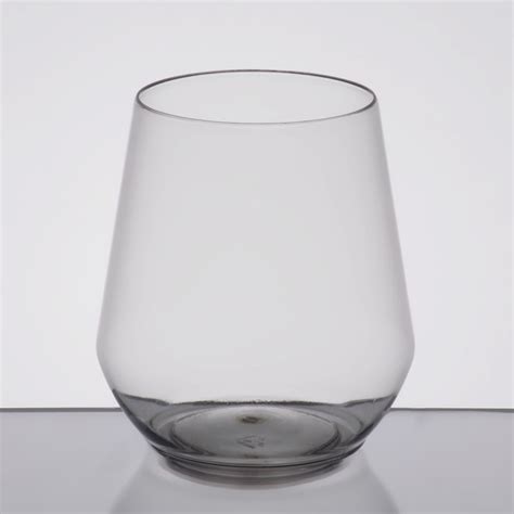 Visions 12 Oz Clear Plastic Disposable Stemless Wine