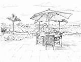 Patio Sketch Paintingvalley Sketches sketch template