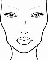 Face Makeup Chart Charts Blank Template Mac Printable Make Coloring Sketch Beauty Faces Drawing Print Maquillage Facechart Simple Eye Artist sketch template