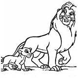 Lion Simba Mufasa sketch template