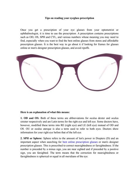 Tips On Reading Your Eyeglass Prescription By Charlesriley84 Issuu