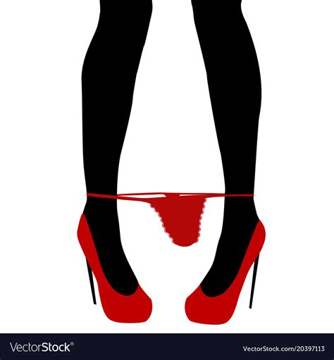 Woman Undressing And Taking Off Her Panties Vector Image