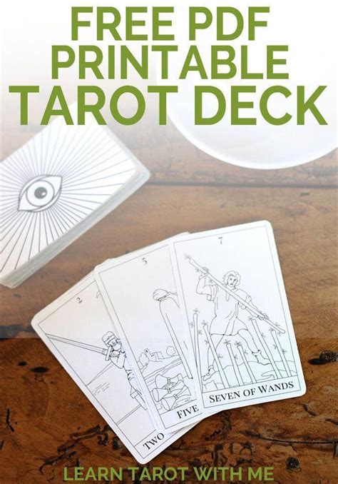 downloadable  printable  tarot deck  learn tarot
