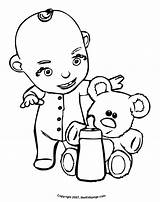Coloring Bottle Baby Clipart Cliparts Water Pages Library Cartoon Popular Book sketch template