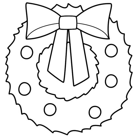 christmas wreath clipart outline   cliparts  images