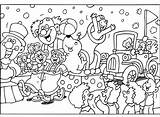 Kleurplaten Carnaval Kleurplaat Optocht Clowns Knutselen Kinderen sketch template