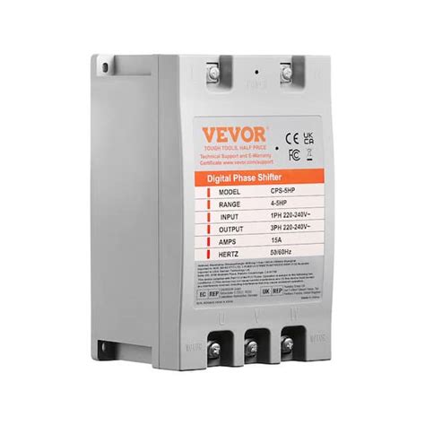 vevor  phase converter hp  amp  volt  phase   phase digital