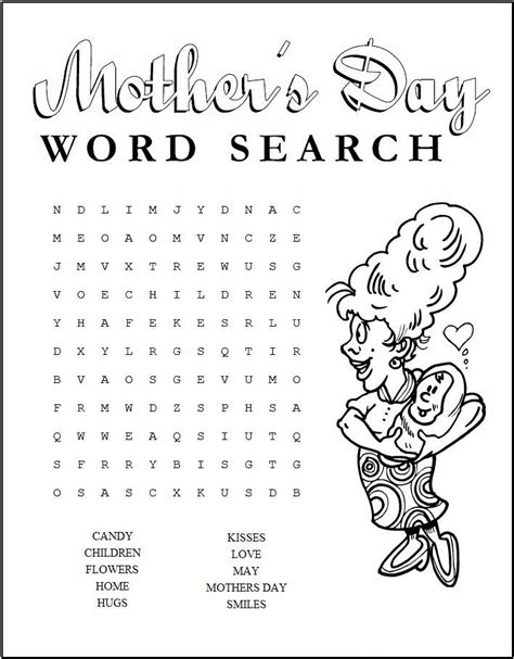 mothers day maze word puzzles mothers day printables mothers day