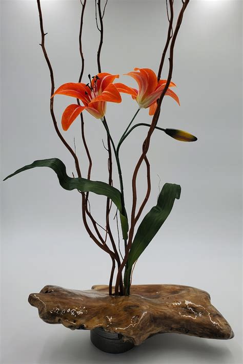 Driftwood Ikebana Floral Vase Etsy