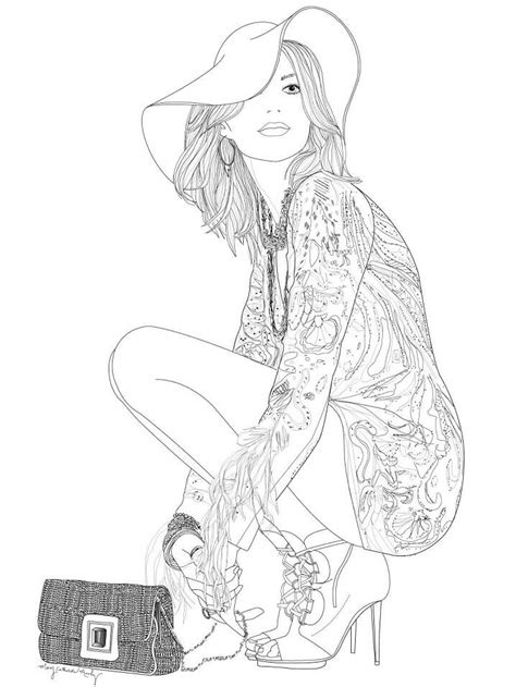cool teenage girl coloring page  printable coloring pages  kids