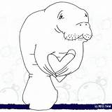 Manatee Coloring Pages sketch template
