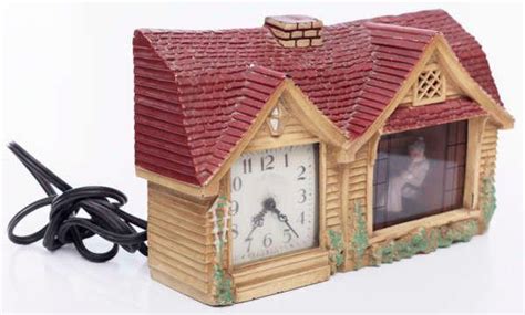 novelty wired clock  automaton rocking chair figure vogt auction
