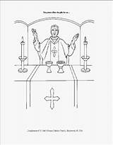 Coloring Catholic Mass Pages Holy Parts Printable Sheets Children Colouring Liturgy Education Selection Worksheet Jesus Thatresourcesite Order Crafts Faith Communion sketch template