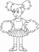 Coloring Pages Cheerleading Print Cheer Sports Uniform Cheerleaders Cheerleader School Printable Basketball Color Kids Stunts Colouring Football Book Getcolorings Boyama sketch template