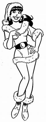 Veronica Coloring Lodge Archie Comics Santa Outfit Color sketch template