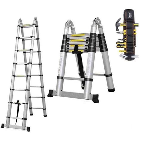 equal telescopic folding aluminium ladder  feet buy