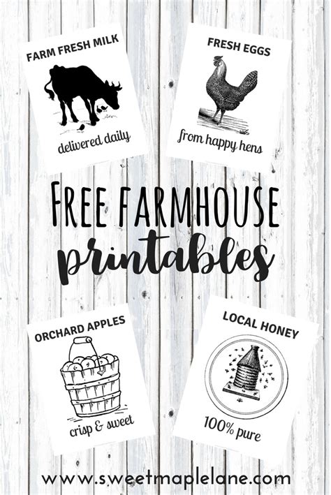 farmhouse printables  sweet maple lane farmhouse style