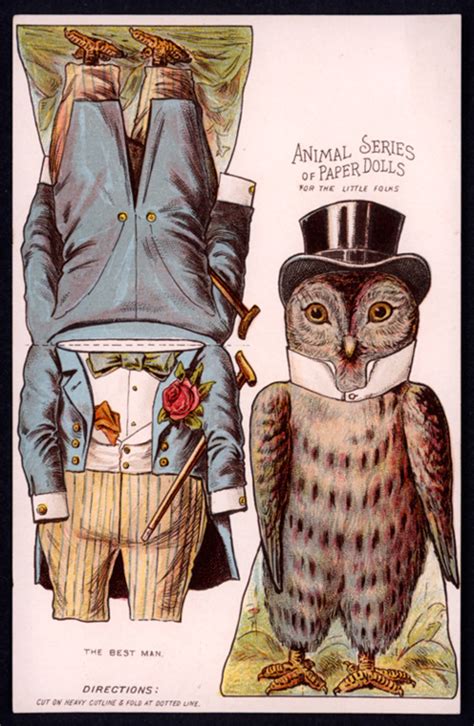 owl barn animal series paper dolls