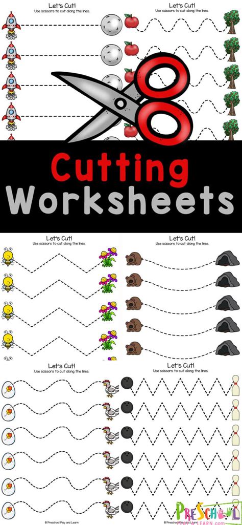 printable preschool cutting worksheets