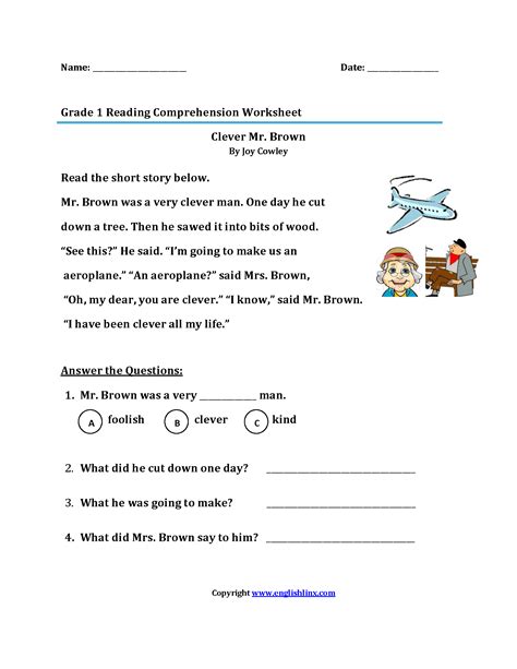 printable st grade reading worksheets kuhn blog